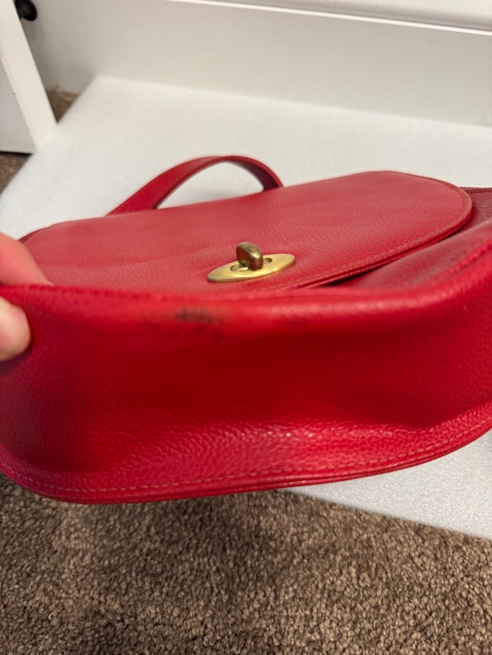 Coach 4401 Madison Carlyle Crossbody Bag in red leather vintage 2006 hangtag - Picture 11 of 11